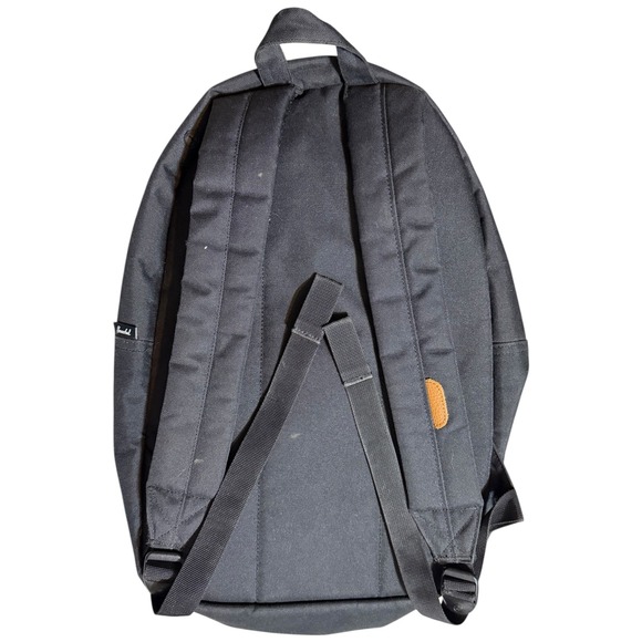 Herschel Supply Co. Backpack School Book Bag Black Gold Zipper Travel - Picture 2 of 8